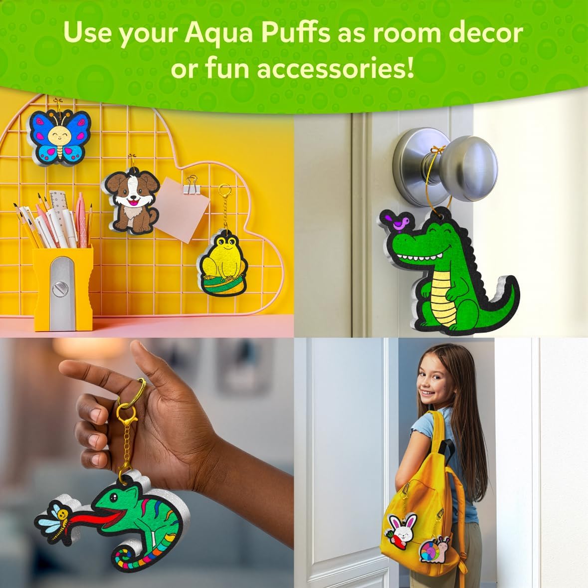 Skillmatics Aqua Puffs Animals, Art & Craft, Paint by Number, Gift for Kids