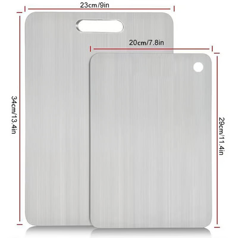 🏆Flash Sale⚡ 50K+ SOLD! Almost Gone-💥🎉🔥Stainless Steel Double Sided Chopping Board,Best Gifts