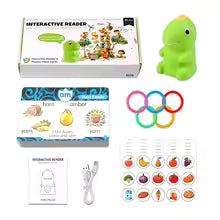 Mini Animal-Shaped Reading Pen for Kids with English Flash Cards