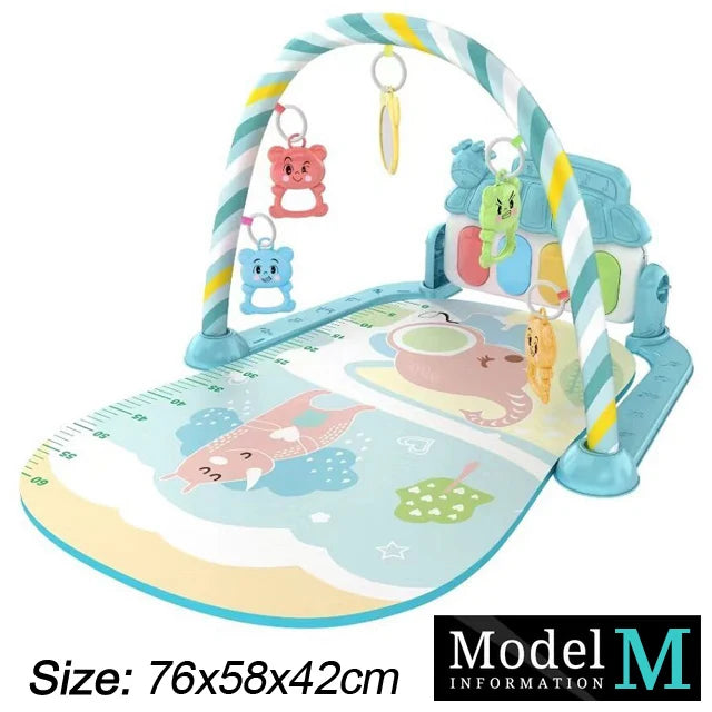 Baby Fitness Stand Music Play Gym Activity Toys Newborn Piano Crawling Blanket