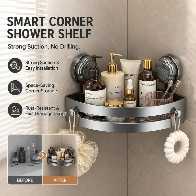 No Drill Triangle Shower Caddy