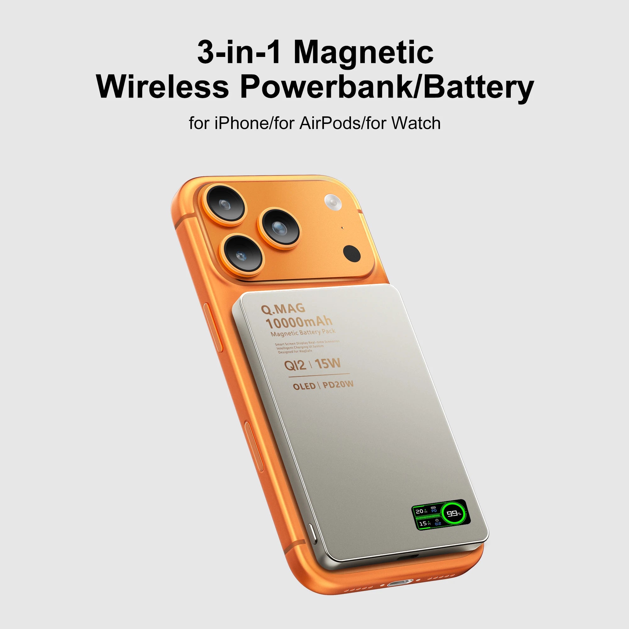 Wireless Magnetic Power bank Fast Charing for iPhone 12-18 Pro max Secondary image