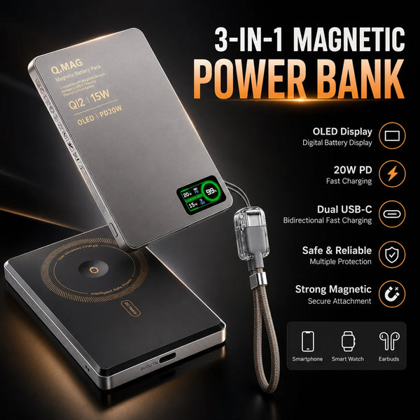 Wireless Magnetic Power bank Fast Charing for iPhone 12-18 Pro max