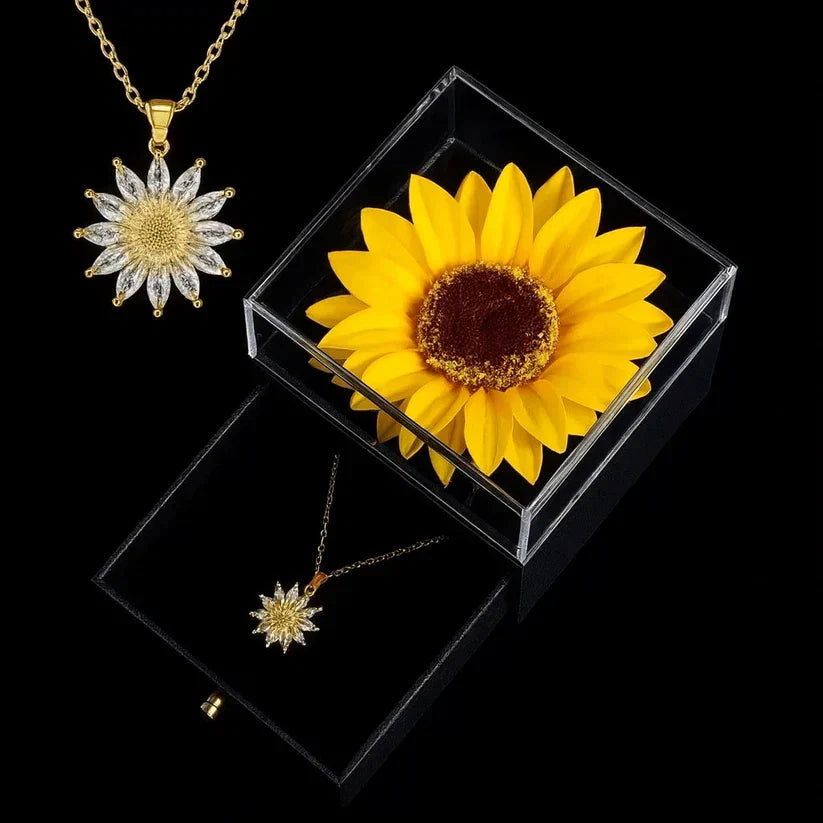 Sunflower Box & Necklace