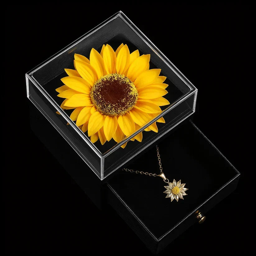 Sunflower Box & Necklace